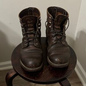 Red Wing Shoes Dark Brown Leather Boots